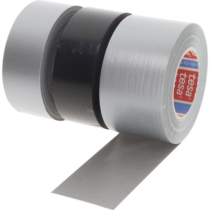 tesa® 60462 fabric tape, with a recycled backing 50 m, W 50 mm, black, pack of 6.