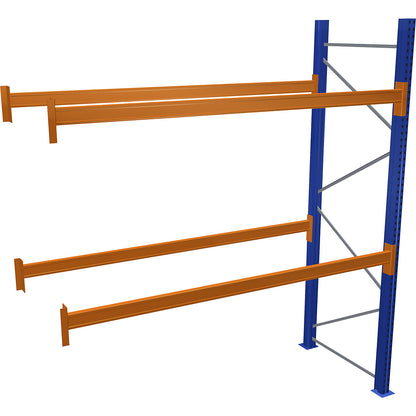 Pallet racking, blue/orange, HxWxD 3000 x 2700 x 1100 mm, shelf load 1545 kg, extension shelf unit.