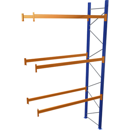 Pallet racking, blue/orange, HxWxD 5000 x 2700 x 1100 mm, shelf load 1545 kg, extension shelf unit.
