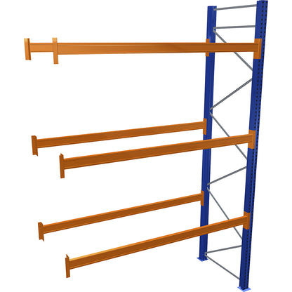 Pallet racking, blue/orange, HxWxD 4000 x 2700 x 1100 mm, shelf load 2463 kg, extension shelf unit.