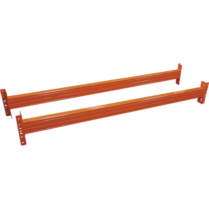 Support beams, 1 pair, pure orange RAL 2004, length 2700 mm, profile type 100 / 50 x 1.5 mm.
