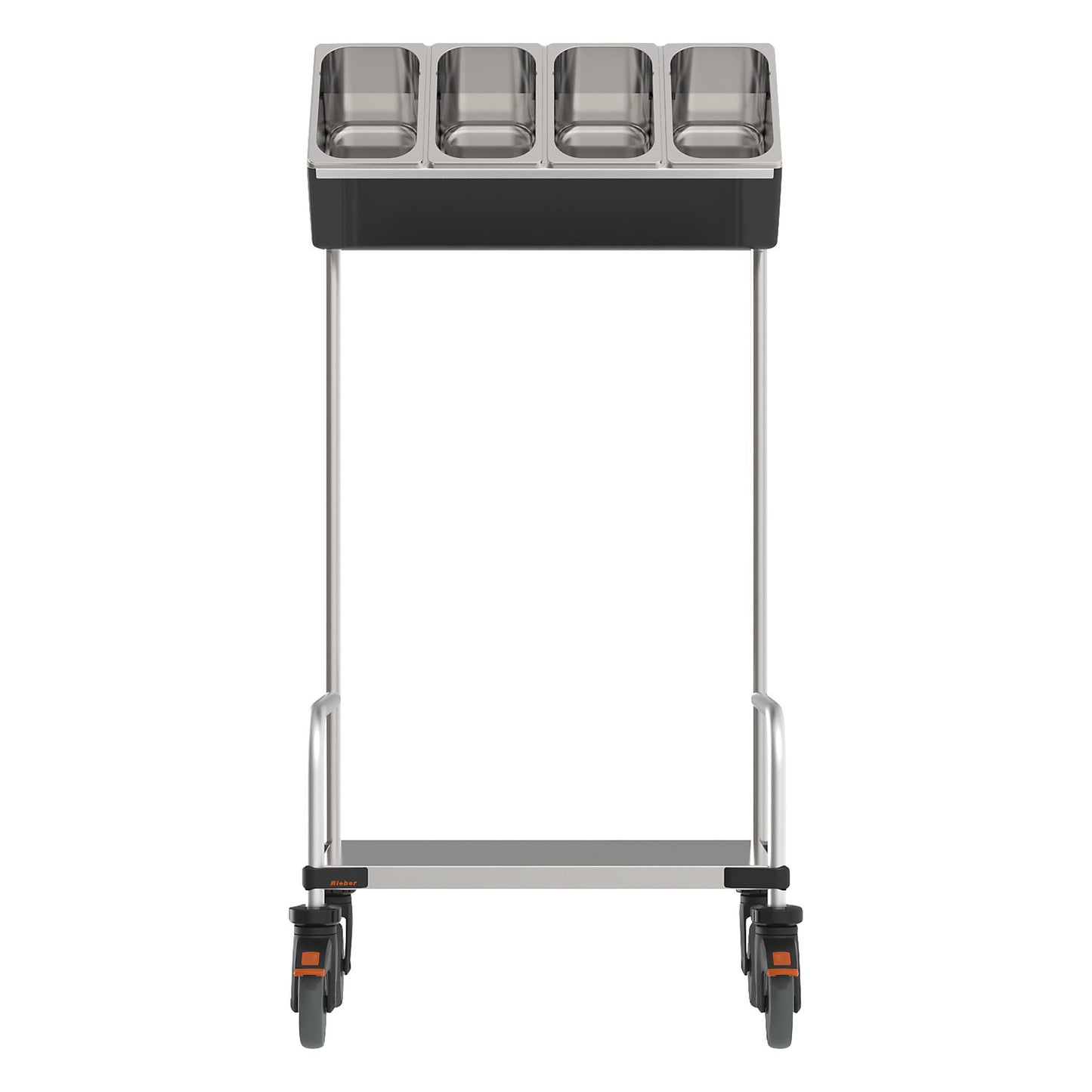Tray and cutlery trolleys, one-part, LxWxH 648 x 428 x 1350 mm.