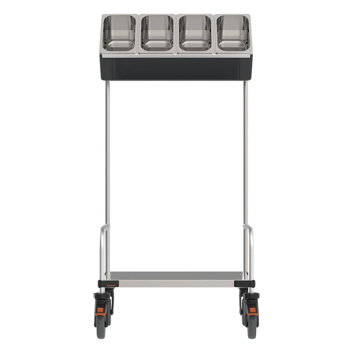 Tray and cutlery trolleys, one-part, LxWxH 648 x 428 x 1350 mm.
