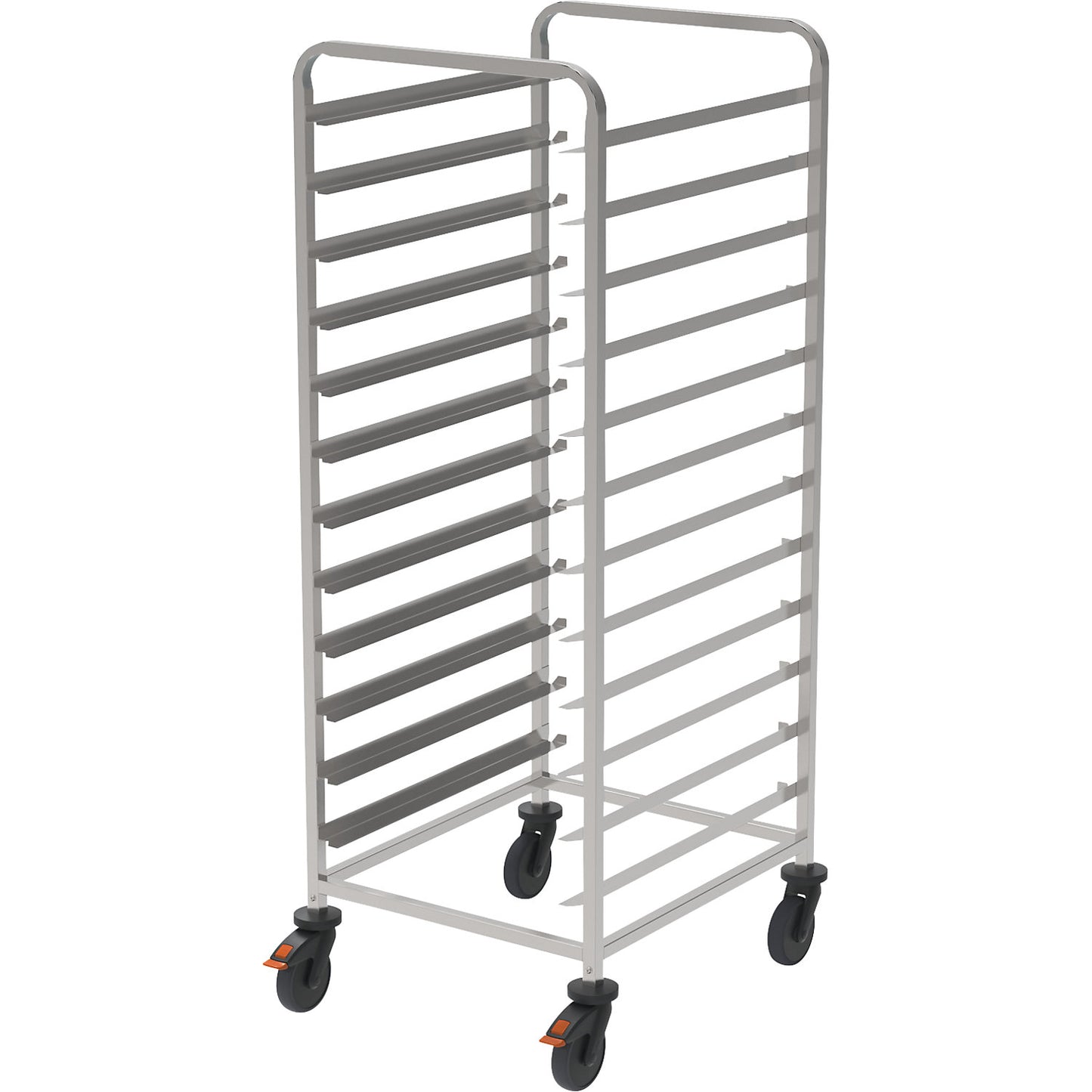 Tray trolley, with deflector rollers, LxWxH 648 x 739 x 1641 mm.