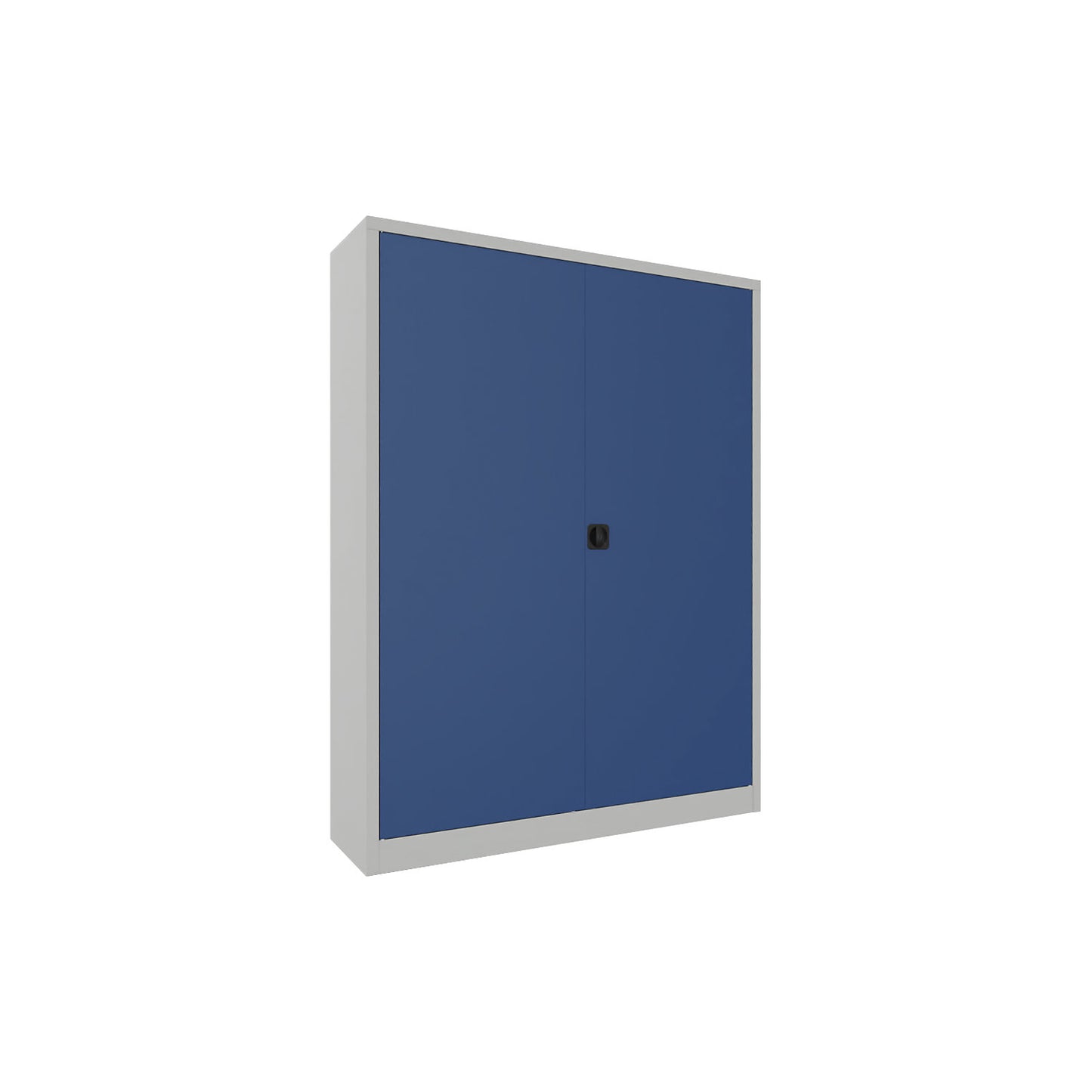 Steel cupboard with hinged doors, 4 shelves, width 1500 mm, HxWxD 1950 x 1500 x 400 mm, gentian blue.