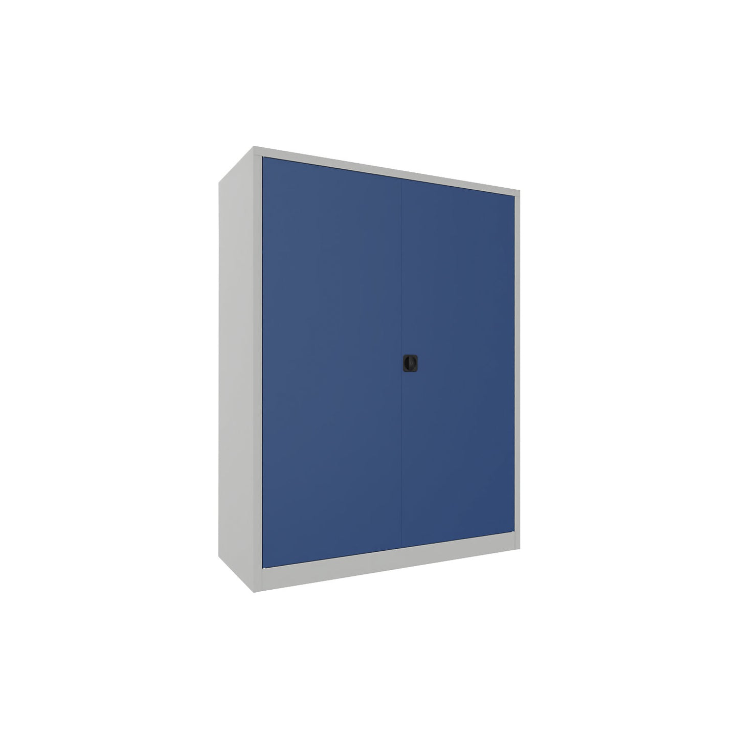 Steel cupboard with hinged doors, 4 shelves, width 1500 mm, HxWxD 1950 x 1500 x 600 mm, gentian blue.