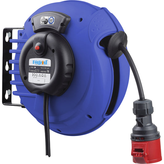 Automatic cable reel CEE, for 400 V three-phase current, cable length 1000 mm.