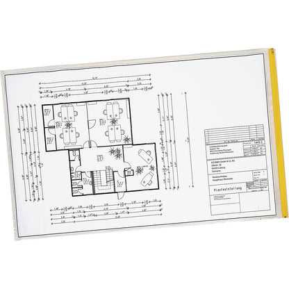 Map case, pack of 5, format 1000 x 1500 mm, transparent.