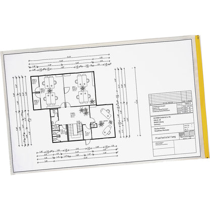 Map case, pack of 10, format 700 x 1200 mm, transparent.