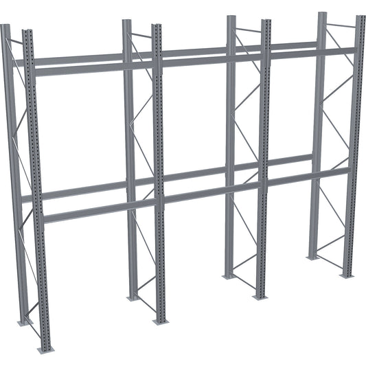 Pallet racking, hot-dip galvanised, HxWxD 4500 x 5965 x 1100 mm, 2 shelf levels, complete shelf unit.