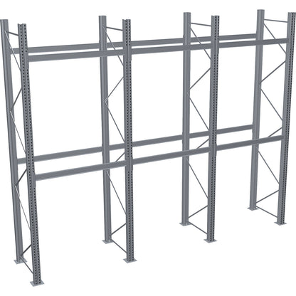 Pallet racking, hot-dip galvanised, HxWxD 4500 x 5965 x 1100 mm, 2 shelf levels, complete shelf unit.