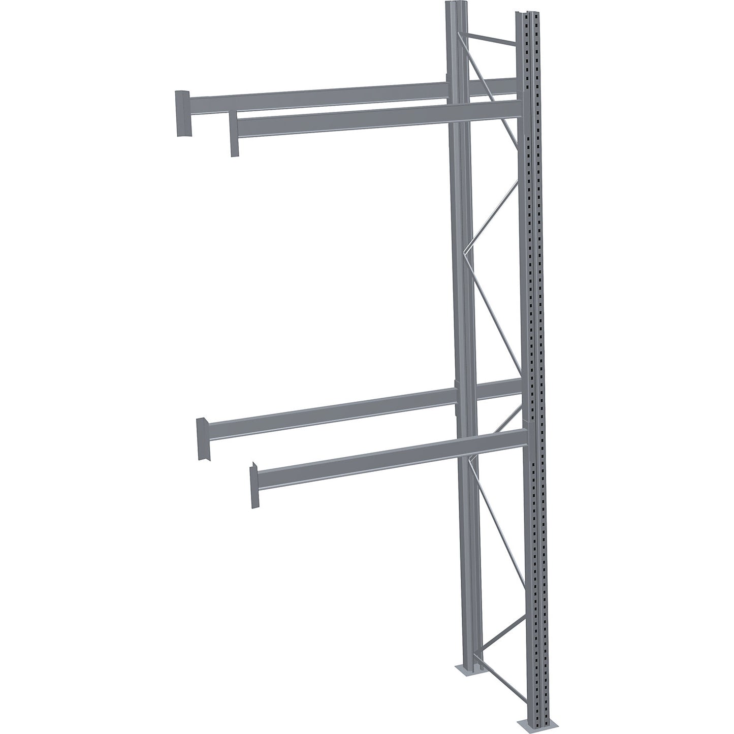 Pallet racking, hot-dip galvanised, HxWxD 4500 x 1950 x 1100 mm, 2 shelf levels, extension shelf unit.