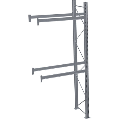 Pallet racking, hot-dip galvanised, HxWxD 4500 x 1950 x 1100 mm, 2 shelf levels, extension shelf unit.