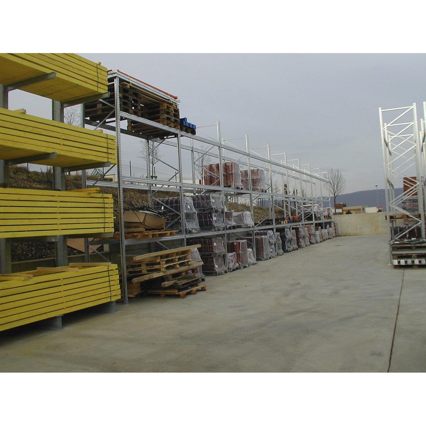 Pallet racking, hot-dip galvanised, HxWxD 6000 x 5965 x 1100 mm, 5 shelf levels, complete shelf unit.