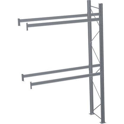 Pallet racking, hot-dip galvanised, HxWxD 4500 x 2825 x 1100 mm, 2 shelf levels, extension shelf unit.