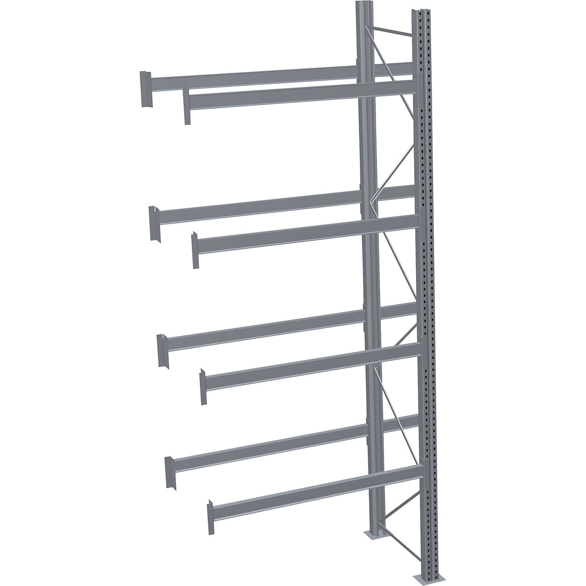 Pallet racking, hot-dip galvanised, HxWxD 4500 x 1950 x 1100 mm, 4 shelf levels, extension shelf unit.