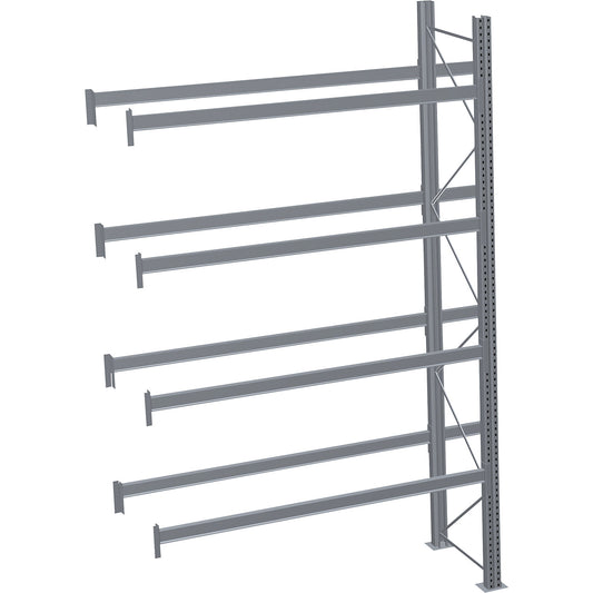 Pallet racking, hot-dip galvanised, HxWxD 4500 x 2825 x 1100 mm, 4 shelf levels, extension shelf unit.