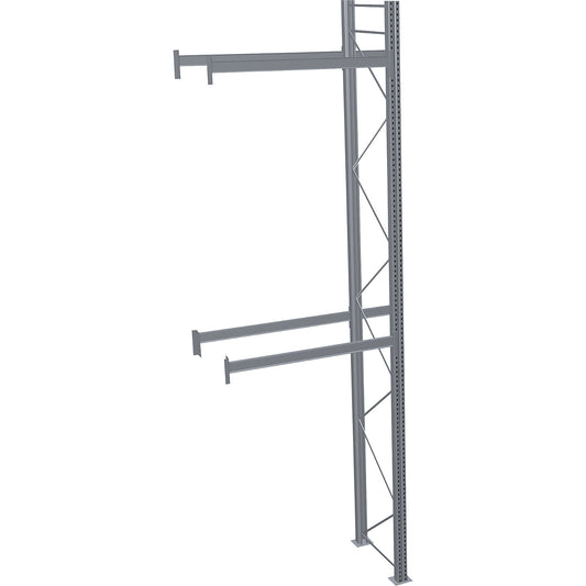Pallet racking, hot-dip galvanised, HxWxD 6000 x 1950 x 1100 mm, 2 shelf levels, extension shelf unit.