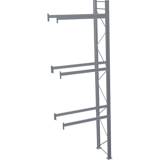 Pallet racking, hot-dip galvanised, HxWxD 6000 x 1950 x 1100 mm, 3 shelf levels, extension shelf unit.