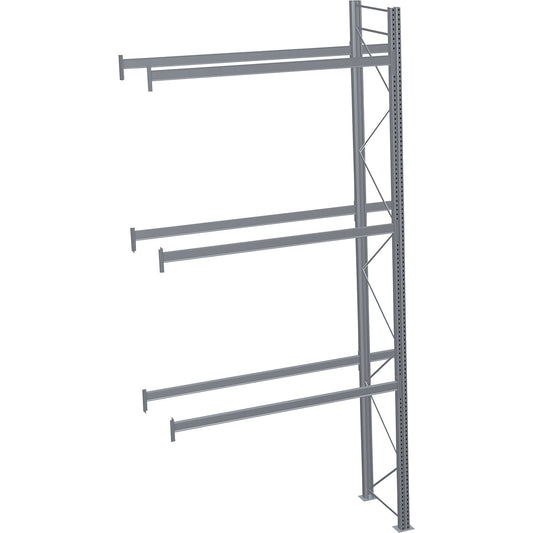 Pallet racking, hot-dip galvanised, HxWxD 6000 x 2825 x 1100 mm, 3 shelf levels, extension shelf unit.