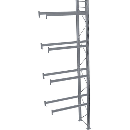 Pallet racking, hot-dip galvanised, HxWxD 6000 x 1950 x 1100 mm, 4 shelf levels, extension shelf unit.