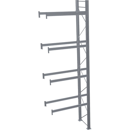 Pallet racking, hot-dip galvanised, HxWxD 6000 x 1950 x 1100 mm, 4 shelf levels, extension shelf unit.