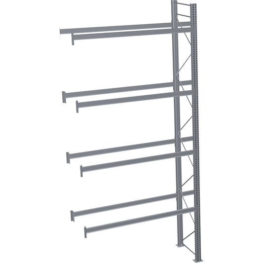 Pallet racking, hot-dip galvanised, HxWxD 6000 x 2825 x 1100 mm, 4 shelf levels, extension shelf unit.