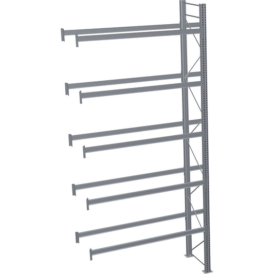 Pallet racking, hot-dip galvanised, HxWxD 6000 x 2825 x 1100 mm, 5 shelf levels, extension shelf unit.