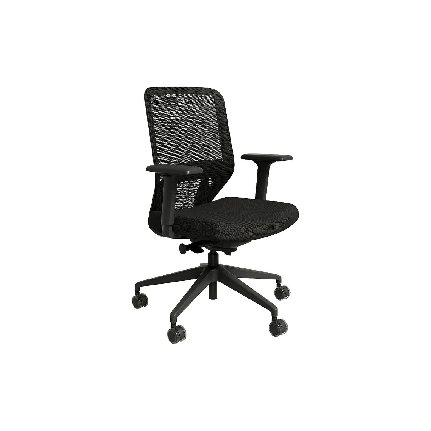 Grevia office chair, with mesh backrest, black.