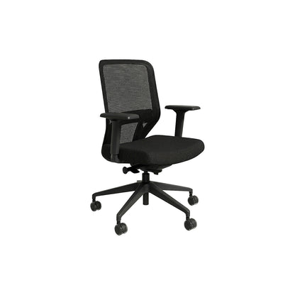 Grevia office chair, with mesh backrest, black.