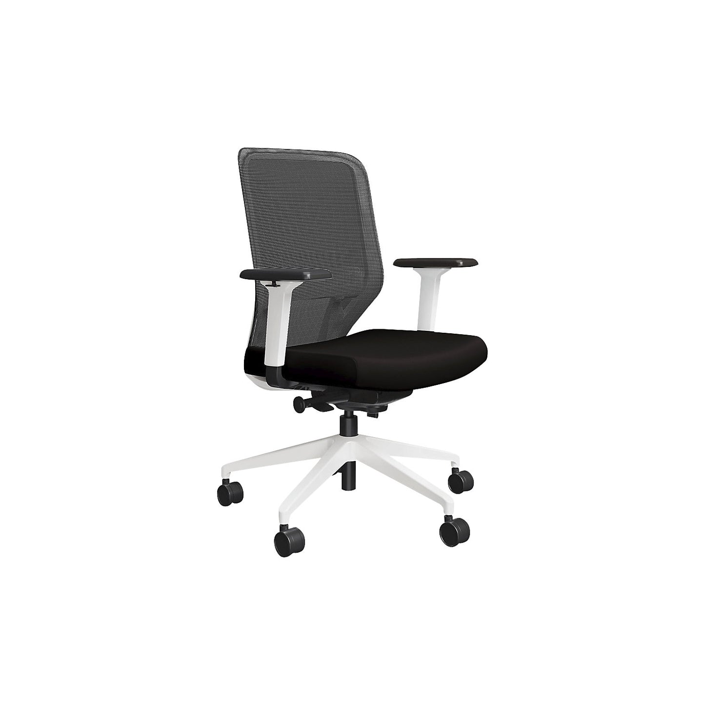 Grevia office chair, with mesh backrest, black/white.