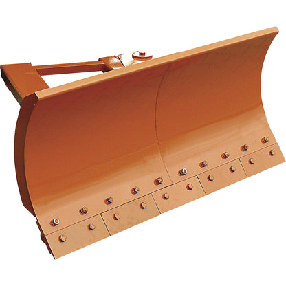 Snow plough for forklifts, with rubber scraping edge, blade width 2100 mm, orange.