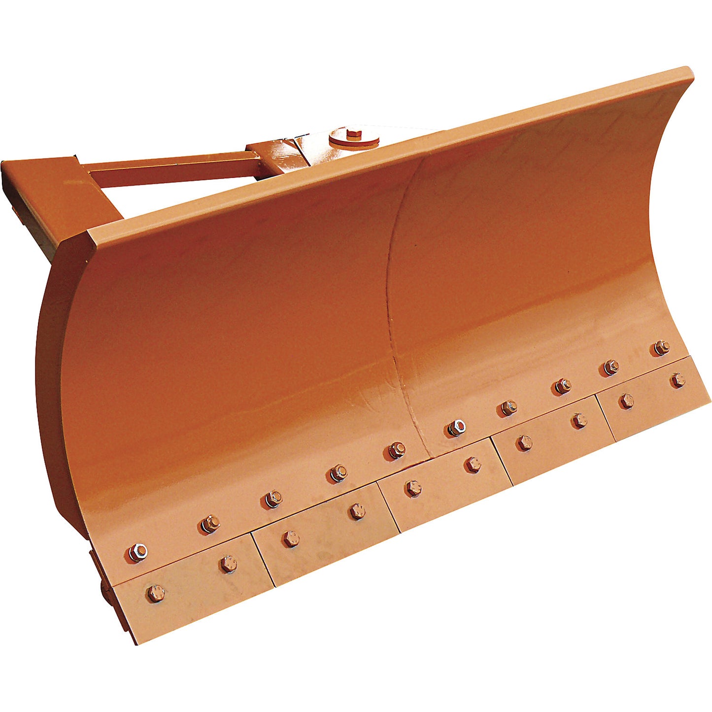 Snow plough for forklifts, with steel scraping edge, blade width 1500 mm, orange.