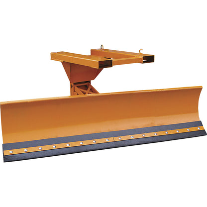 Snow plough for forklift trucks, with sprung folding shares, blade width 1800 mm, orange, 200 x 80 mm.