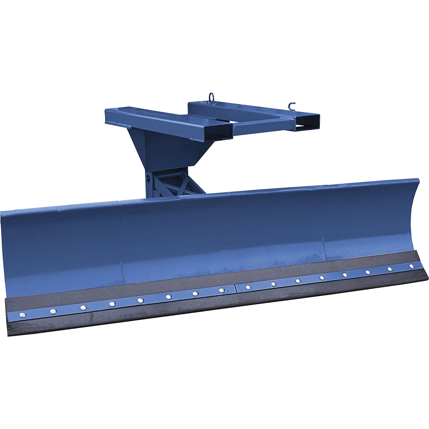 Snow plough for forklift trucks, with rubber scraping edge, blade width 1800 mm, gentian blue, 200 x 80 mm.
