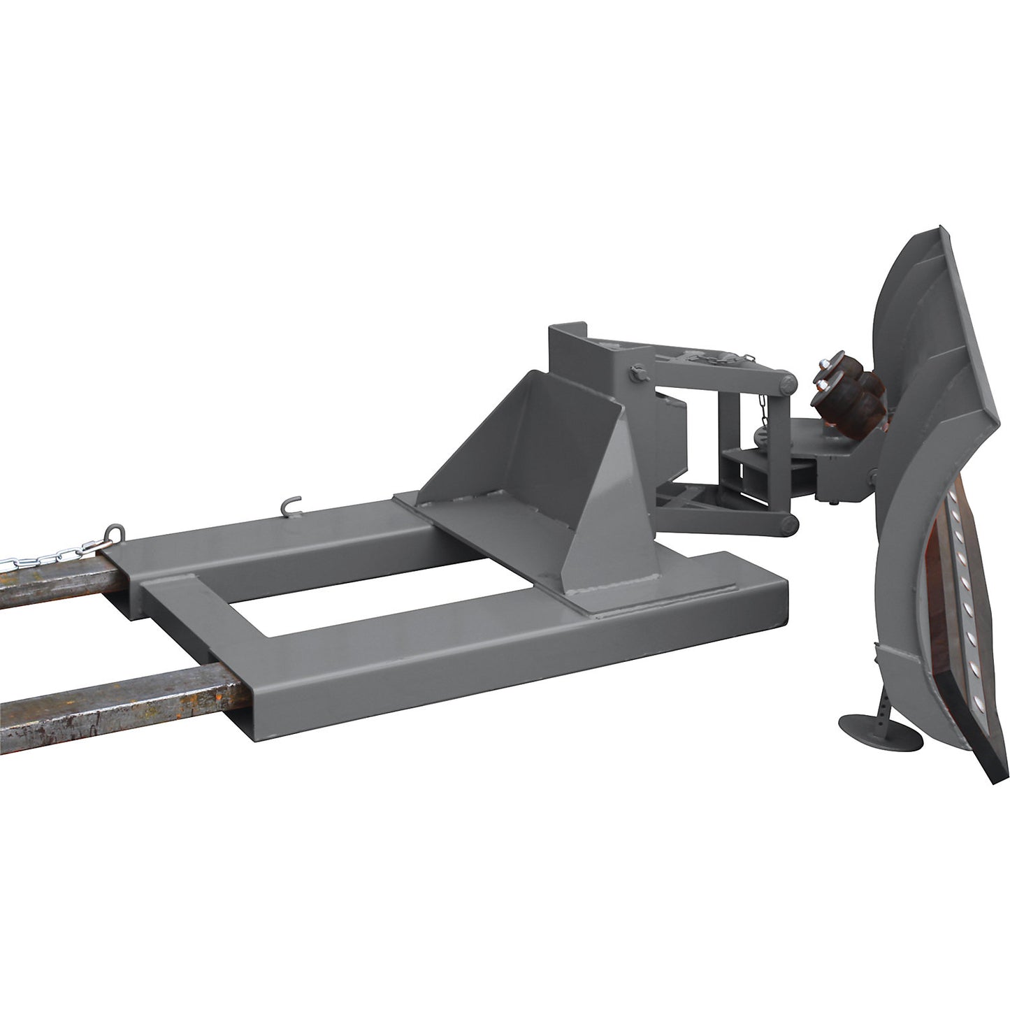 Snow plough for forklift trucks, with sprung folding shares, blade width 2400 mm, anthracite grey, 210 x 70 mm.