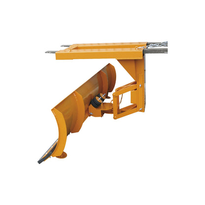 Snow plough for forklift trucks, with rubber scraping edge, blade width 2400 mm, anthracite grey, 200 x 80 mm.