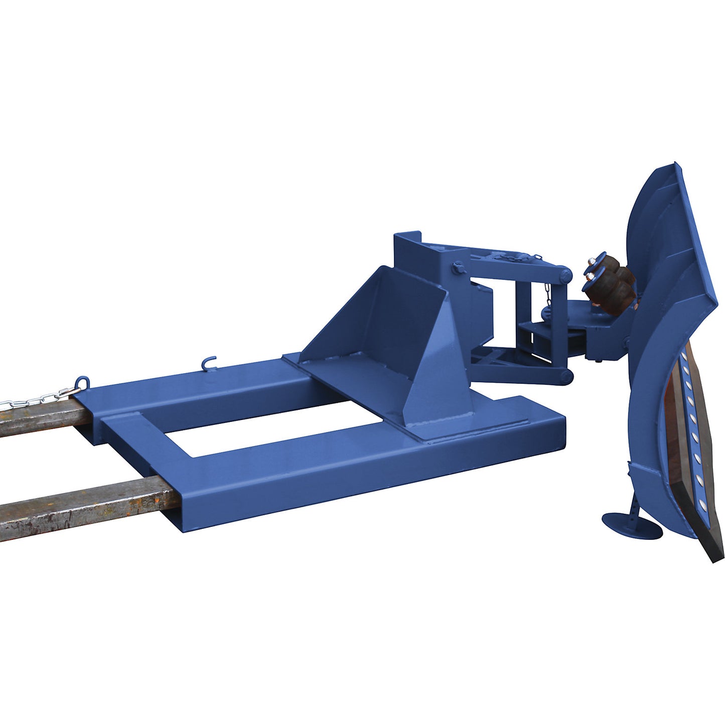 Snow plough for forklift trucks, with sprung folding shares, blade width 1800 mm, gentian blue, 210 x 70 mm.