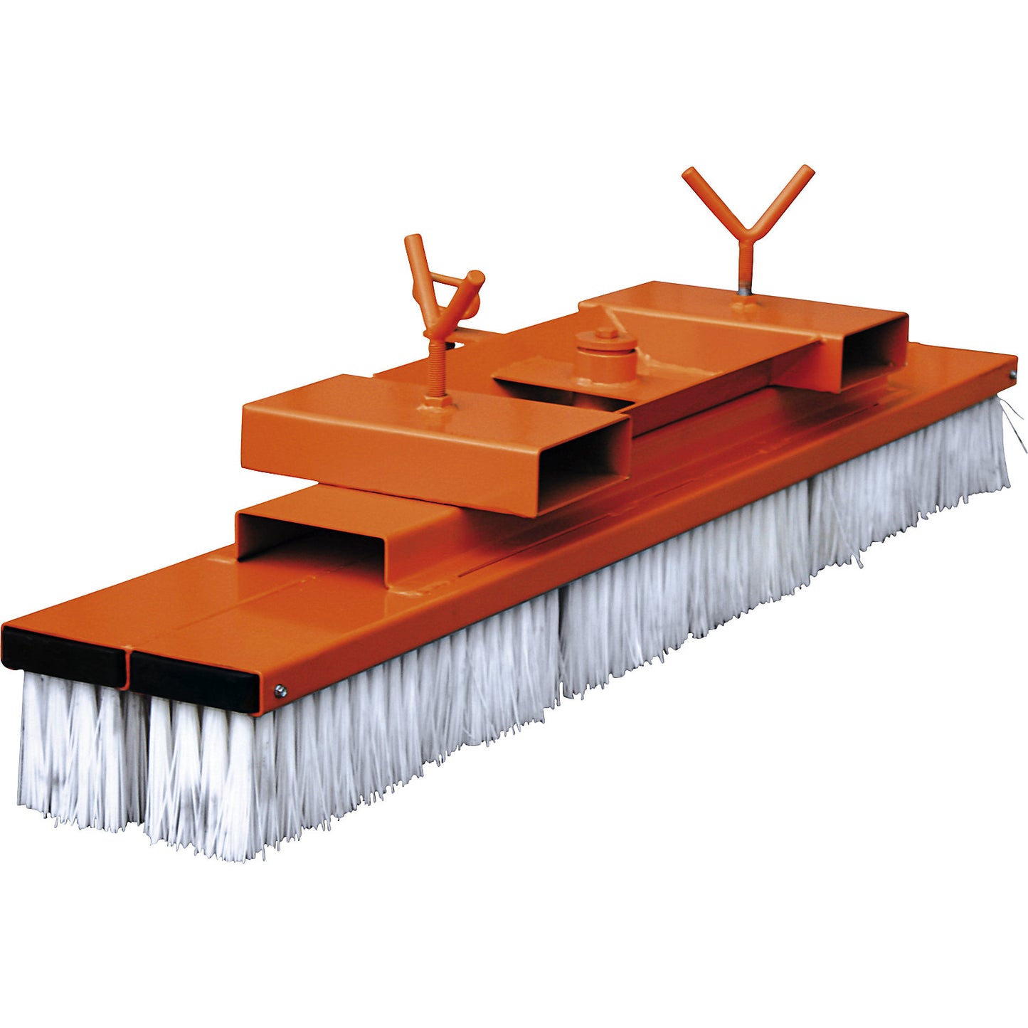 Sweeping broom for forklift trucks, width 1000 mm, orange.