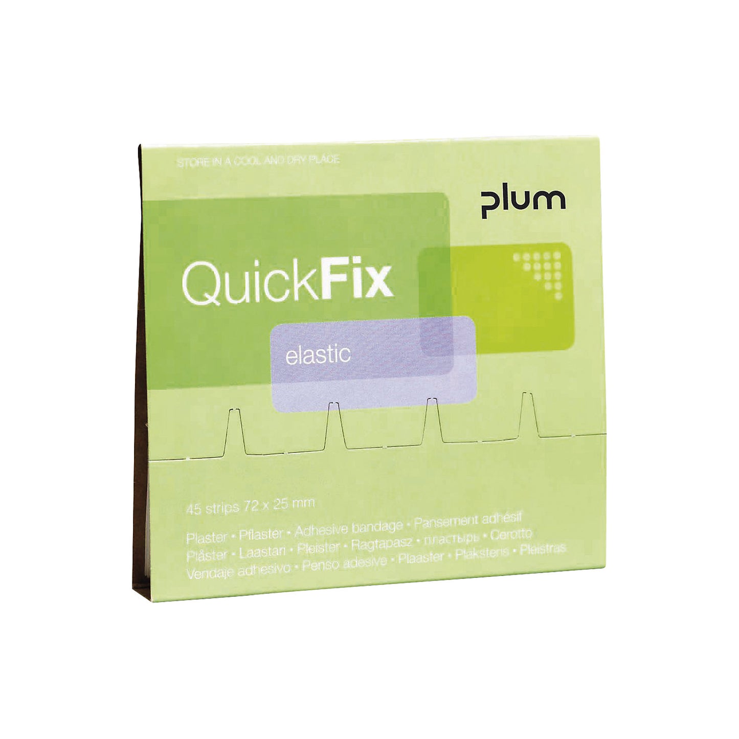 QuickFix plaster refill pack, elastic, pack of 6 x 45, HxW 72 x 25 mm.
