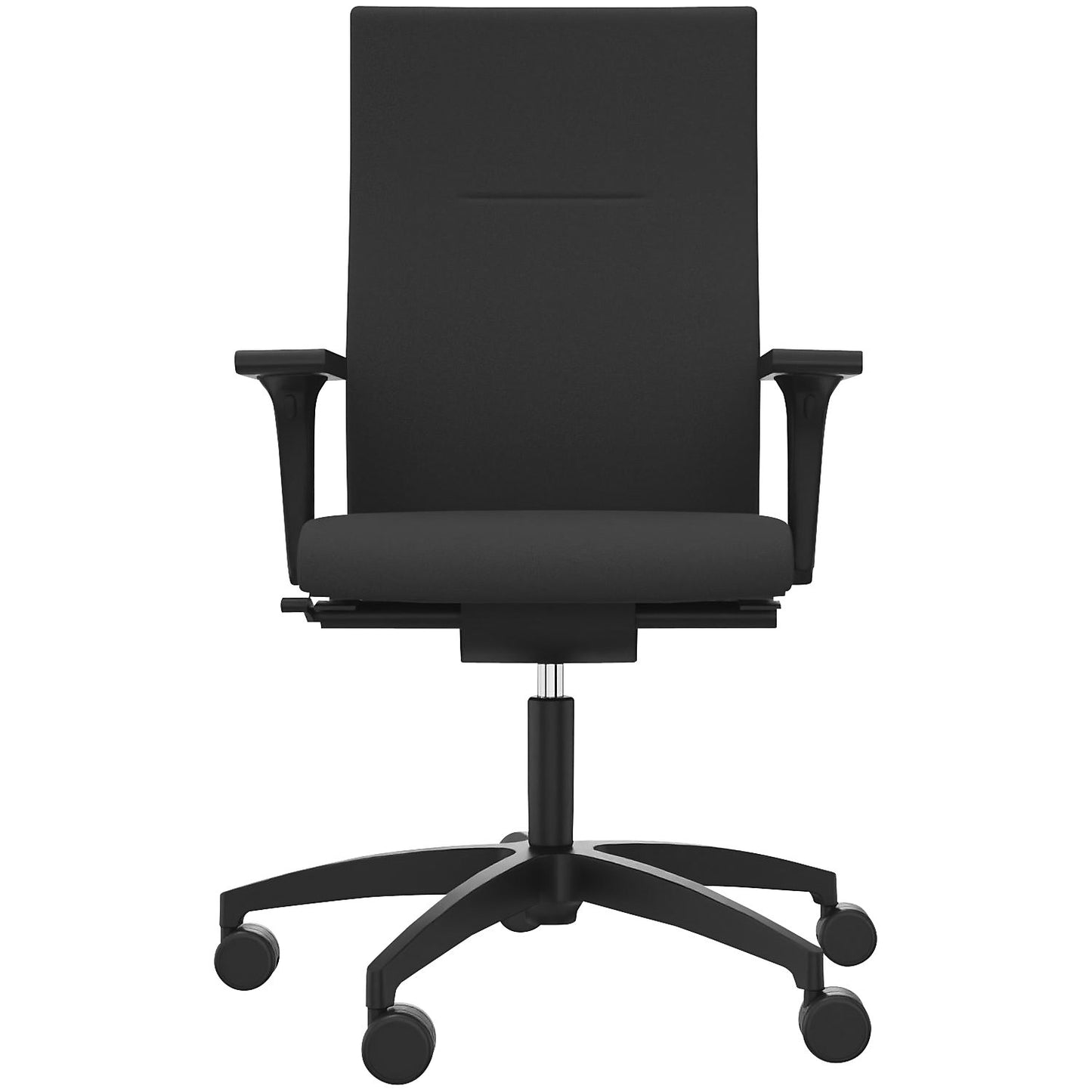 CUBO Classic ZÜCO office chair, upholstered backrest, black.