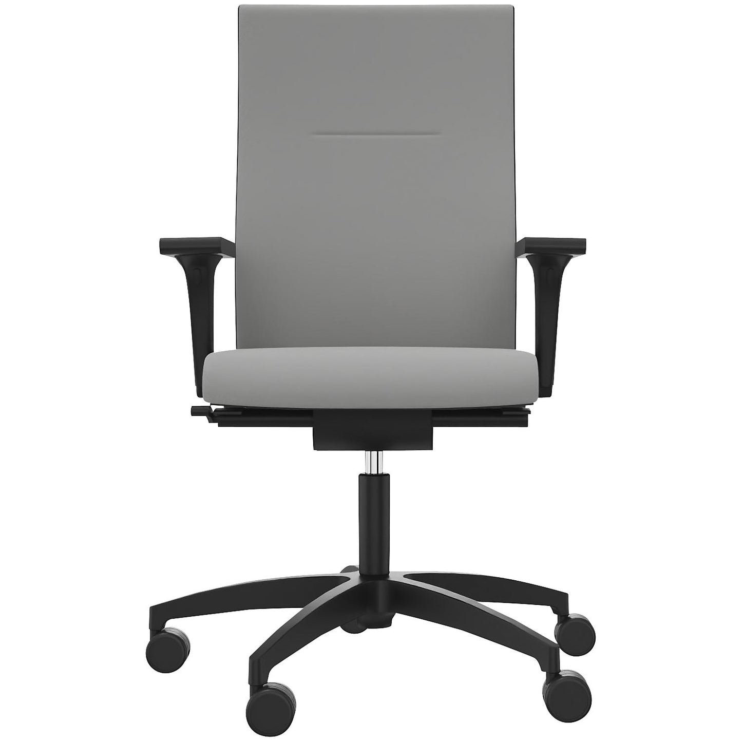CUBO Classic ZÜCO office chair, upholstered backrest, platinum grey.