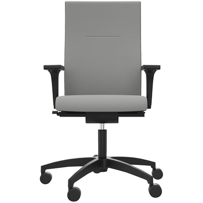 CUBO Classic ZÜCO office chair, upholstered backrest, platinum grey.