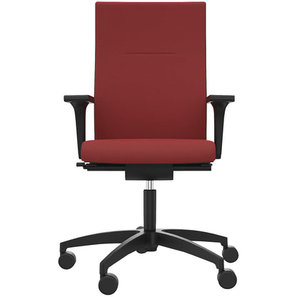 CUBO Classic ZÜCO office chair, upholstered backrest, chilli red.