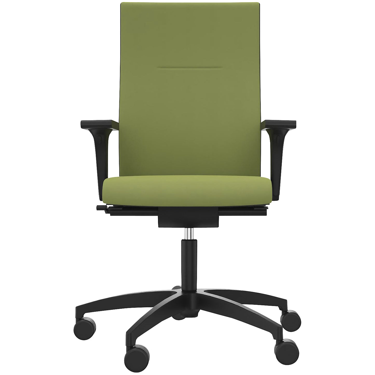 CUBO Classic ZÜCO office chair, upholstered backrest, light green.
