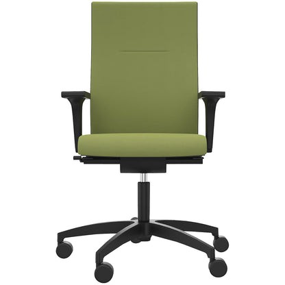 CUBO Classic ZÜCO office chair, upholstered backrest, light green.