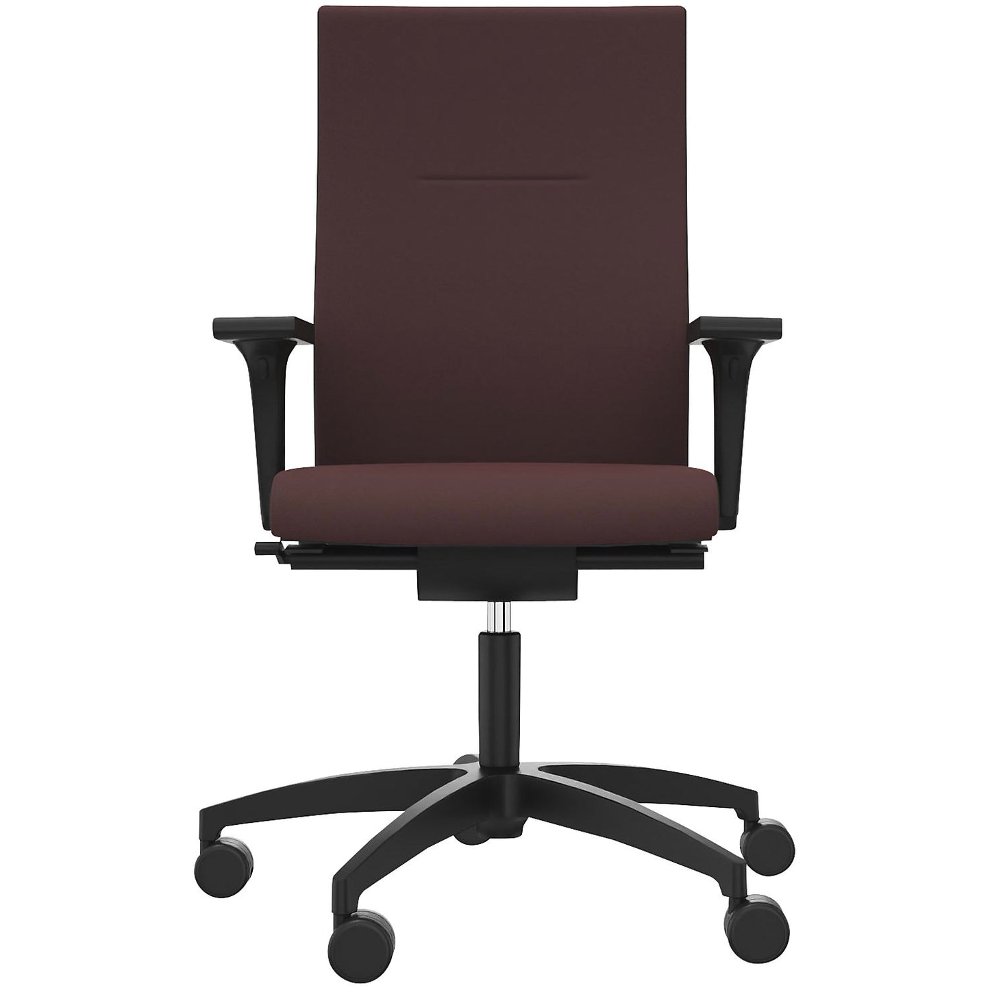 CUBO Classic ZÜCO office chair, upholstered backrest, ruby red.
