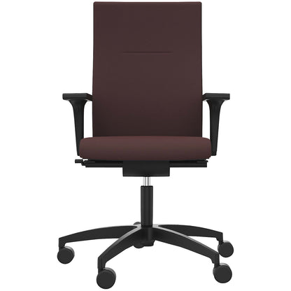 CUBO Classic ZÜCO office chair, upholstered backrest, ruby red.