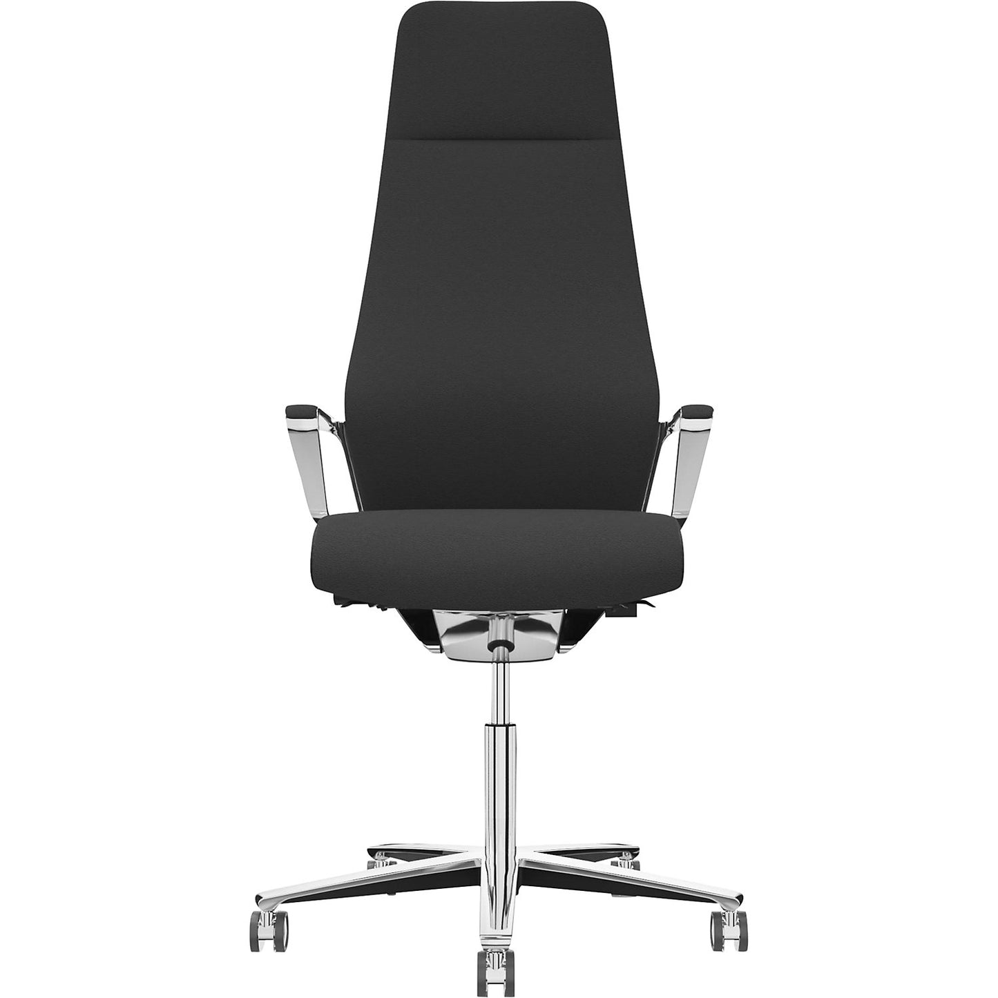 Signo 0185 ZÜCO Premium F leather office chair, upholstered backrest, black.
