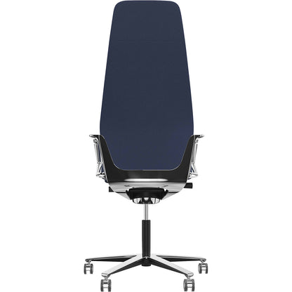 Signo 0185 ZÜCO Premium F leather office chair, upholstered backrest, royal blue.